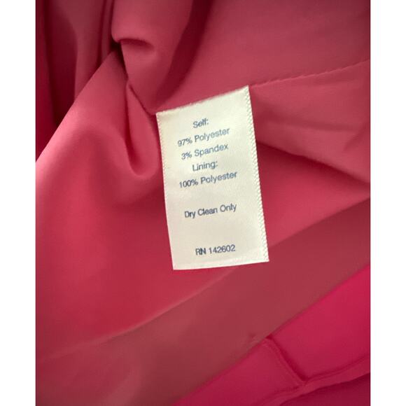 Sail To Sable Hot Pink Cowlneck Button Back Barbie Core Mini Dress Size Medium - Picture 10 of 11